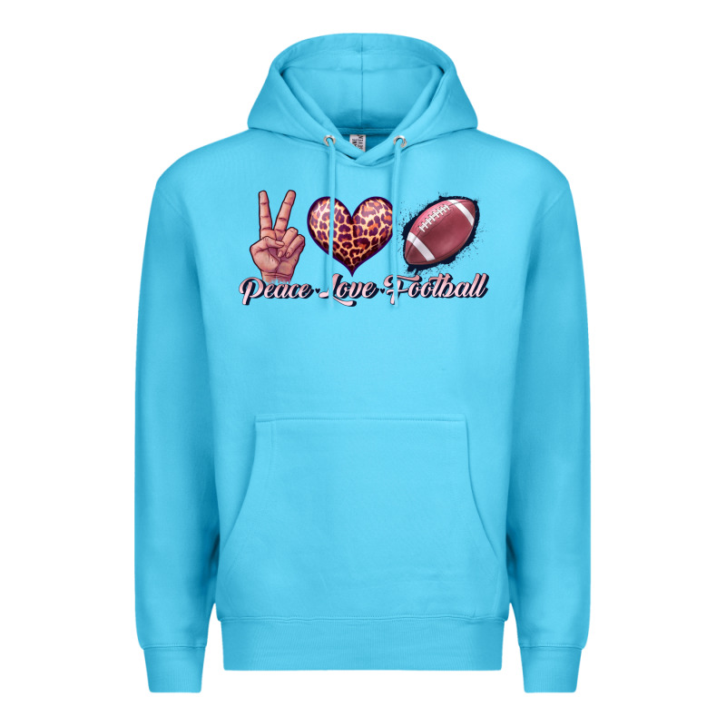 Peace Love Football Premium Hoodie by JahusDesignShop | Teevron
