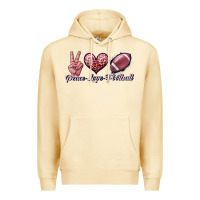 Pina Colada peace love football Premium Hoodie - JahusDesignShop
