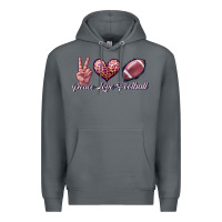 Rock peace love football Premium Hoodie - JahusDesignShop