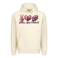Sandshell peace love football Premium Hoodie - JahusDesignShop