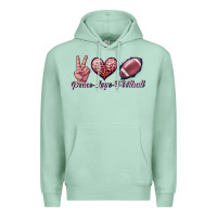 Seafoam peace love football Premium Hoodie - JahusDesignShop