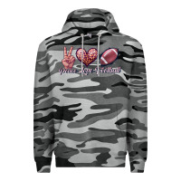 Slate Camo peace love football Premium Hoodie - JahusDesignShop