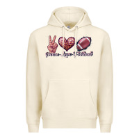 Tofu peace love football Premium Hoodie - JahusDesignShop