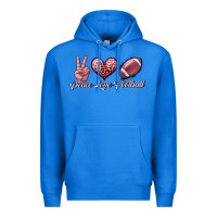 True Royal peace love football Premium Hoodie - JahusDesignShop
