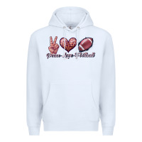 White peace love football Premium Hoodie - JahusDesignShop