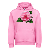 Fuchsia Pink Camellia Flower Urban Hoodie - LillyAllenDesigns