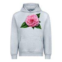 Heather Grey Camellia Flower Urban Hoodie - LillyAllenDesigns
