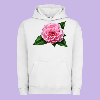 Camellia Flower Urban Hoodie Designed By Lillyallendesigns