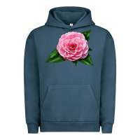 Pigment Midnight Navy Camellia Flower Urban Hoodie - LillyAllenDesigns