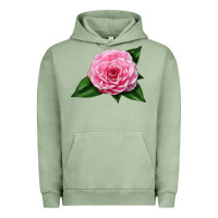 Pigment Oil Green Camellia Flower Urban Hoodie - LillyAllenDesigns