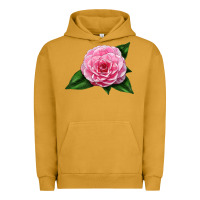 Pigment Peanut Butter Camellia Flower Urban Hoodie - LillyAllenDesigns