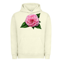 Pigment Pistachio Camellia Flower Urban Hoodie - LillyAllenDesigns
