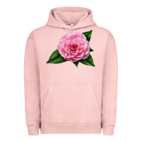 Pigment Salmon Camellia Flower Urban Hoodie - LillyAllenDesigns