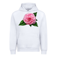 White Camellia Flower Urban Hoodie - LillyAllenDesigns