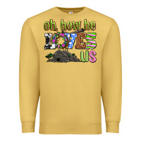 Antique Gold Easter Day Oh he loves us Premium Sweatshirt - OliviaCreatesArt