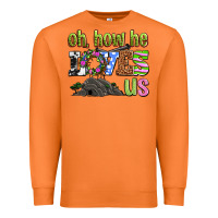 Carrot Easter Day Oh he loves us Premium Sweatshirt - OliviaCreatesArt