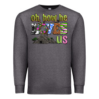 Charcoal Heather Easter Day Oh he loves us Premium Sweatshirt - OliviaCreatesArt