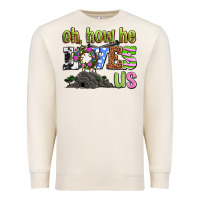 Sandshell Easter Day Oh he loves us Premium Sweatshirt - OliviaCreatesArt