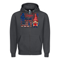 Smoke Happy 4th Of July with gnome Zipper Hoodie - HowdyJamesFarm