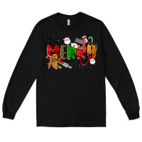 Black One Merry Nurse Long Sleeve Tee - LillyAllenDesigns