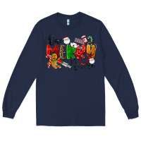 Navy One Merry Nurse Long Sleeve Tee - LillyAllenDesigns