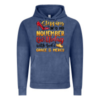 Vintage Denim stepping into my november birthday Vintage Hoodie - MaliasSmallBusiness