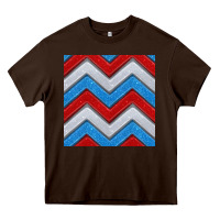 Chocolate Brown Glitter 4th of July Seamless Pattern Heavy Core Tee - BundleAndBundleShop