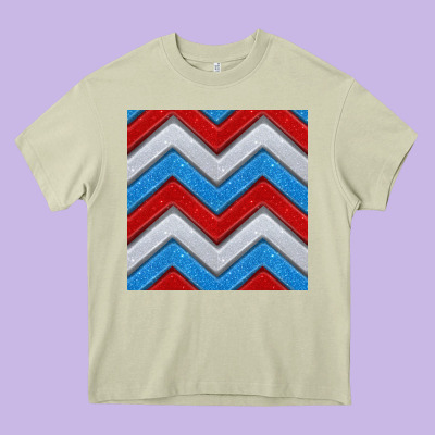 Glitter 4th Of July Seamless Pattern Heavy Core Tee Designed By Bundleandbundleshop