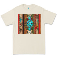 Bone gemstone flowers arrow with leopards and serape Premium Tee - Artiststas