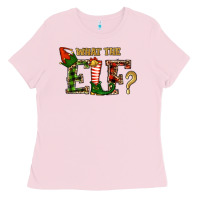 Bubblegum Pink What The Elf Christmas Ladies Tee - RanaPortraitStore
