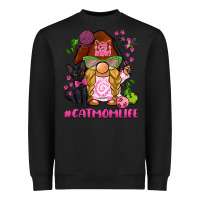 Black cat mom  life gnome Heavyweight Sweatshirt - BarkalooDesign