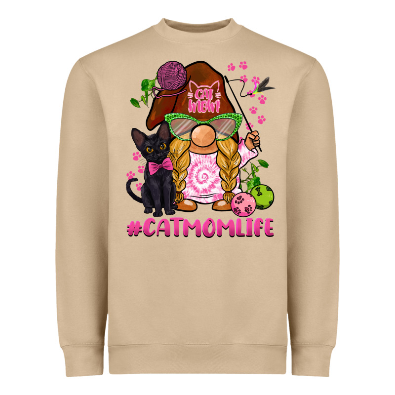 Cat Mom  Life Gnome Heavyweight Sweatshirt by BarkalooDesign | Teevron