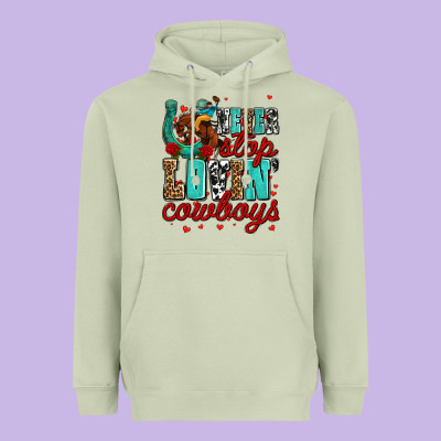 Never Stop Lovin Cowboys Olivia Heavyweight Hoodie Designed By Oliviacreatesart