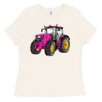 Bone western farm tractor pink Ladies Tee - Artiststas