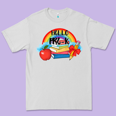 Back To School Hello Pre K Premium Tee Designed By Adodesignshop