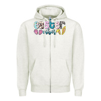 Oatmeal Heather Easter vibes Easter Day Zipper Hoodie - HowdyJamesFarm