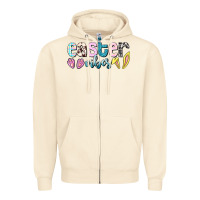 Sandshell Easter vibes Easter Day Zipper Hoodie - HowdyJamesFarm