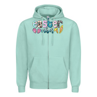 Seafoam Easter vibes Easter Day Zipper Hoodie - HowdyJamesFarm