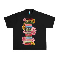 Black floral books Urban Heavy Tee - MaliasSmallBusiness