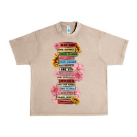 French Oak floral books Urban Heavy Tee - MaliasSmallBusiness