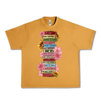 Peanut Butter floral books Urban Heavy Tee - MaliasSmallBusiness