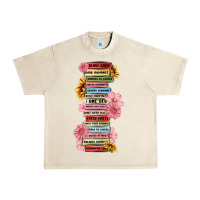 Sandshell floral books Urban Heavy Tee - MaliasSmallBusiness