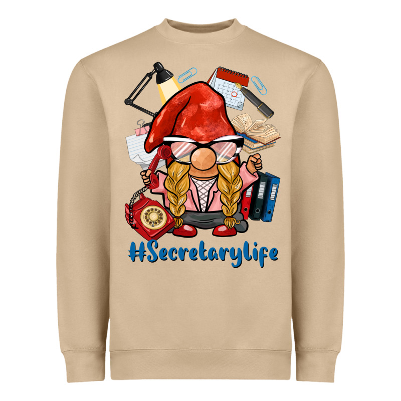 Secretary Life Gnome Heavyweight Sweatshirt by BarkalooDesign | Teevron
