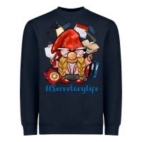 Navy secretary life gnome Heavyweight Sweatshirt - BarkalooDesign