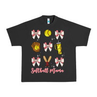 Pigment Black softball coquette bow Urban Heavy Tee - JahusDesignShop