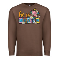 Chestnut Easter Day He is risen Premium Sweatshirt - OliviaCreatesArt