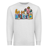 Oatmeal Heather Easter Day He is risen Premium Sweatshirt - OliviaCreatesArt