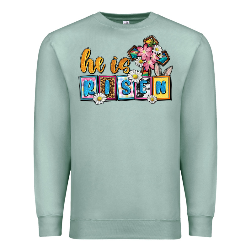Easter Day He Is Risen Premium Sweatshirt by OliviaCreatesArt | Teevron