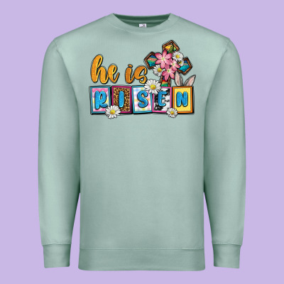 Easter Day He Is Risen Premium Sweatshirt Designed By Oliviacreatesart
