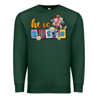 Sports Green Easter Day He is risen Premium Sweatshirt - OliviaCreatesArt